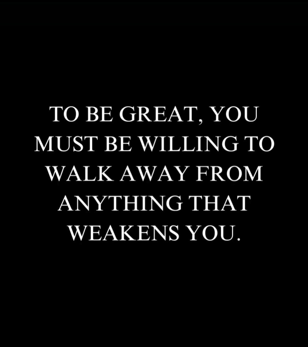 To be great