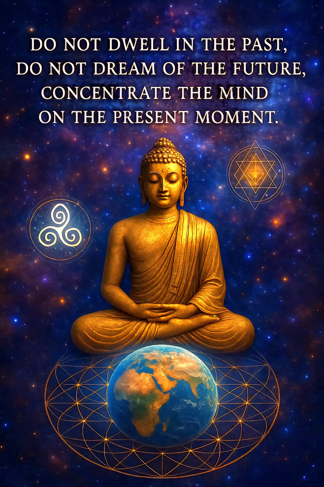 DO NOT DWELL IN THE PAST, DO NOT DREAM OF THE FUTURE, CONCENTRATE THE MIND ON THE PRESENT MOMENT.