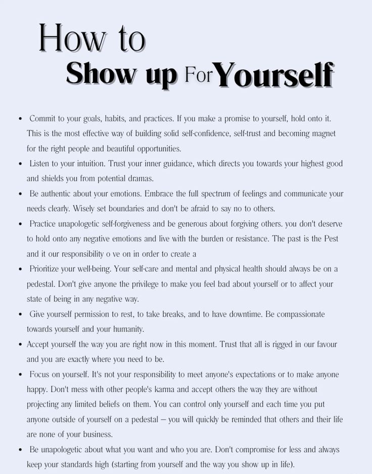 How to Show Up for Yourself