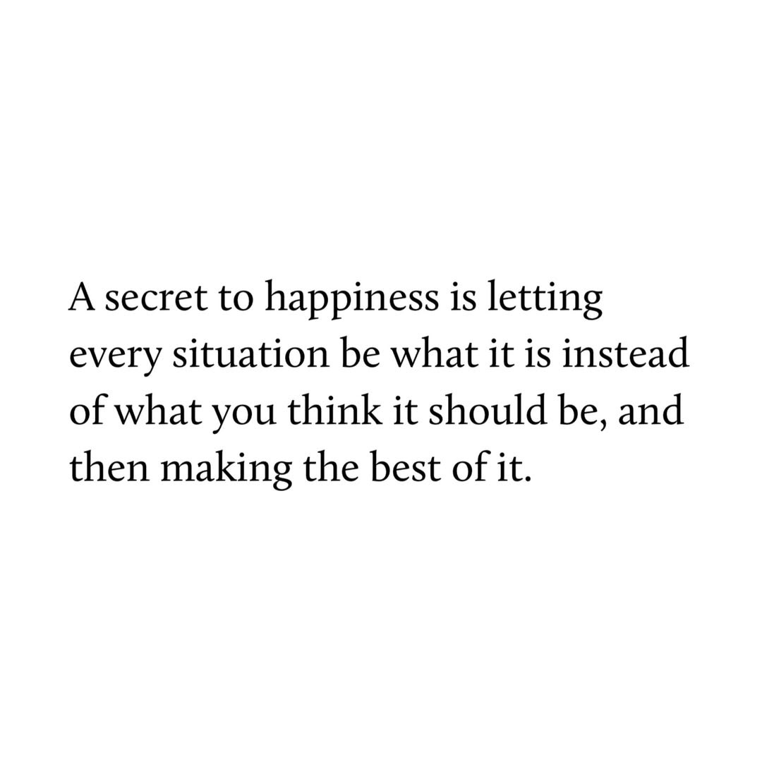 The Secret to Happiness