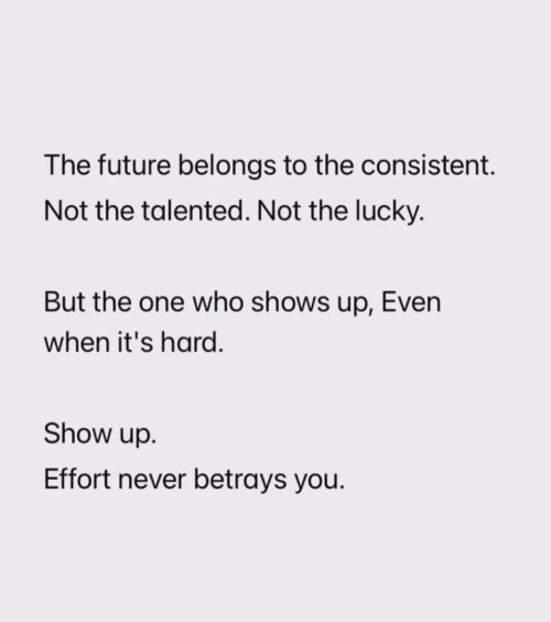 The Future Belongs to the Consistent