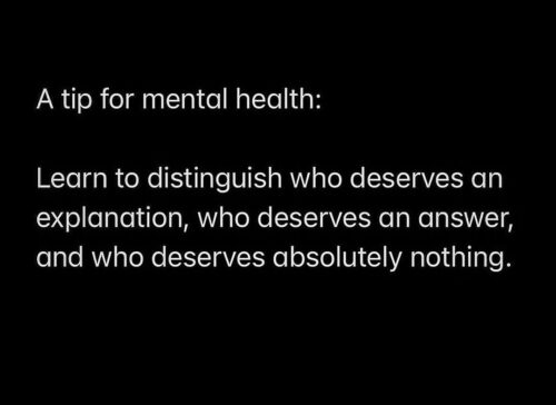 A Tip for Mental Health