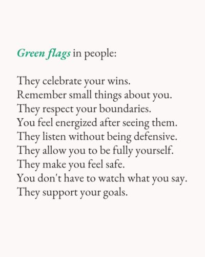 Green Flags in People