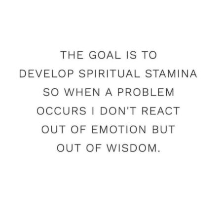 Developing Spiritual Stamina