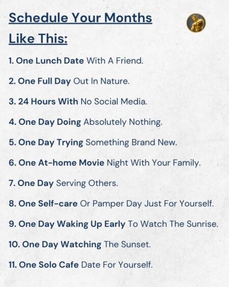 How to schedule your months